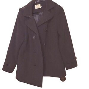 Faded Glory Womens Black Peacoat Jacket‎ 1X